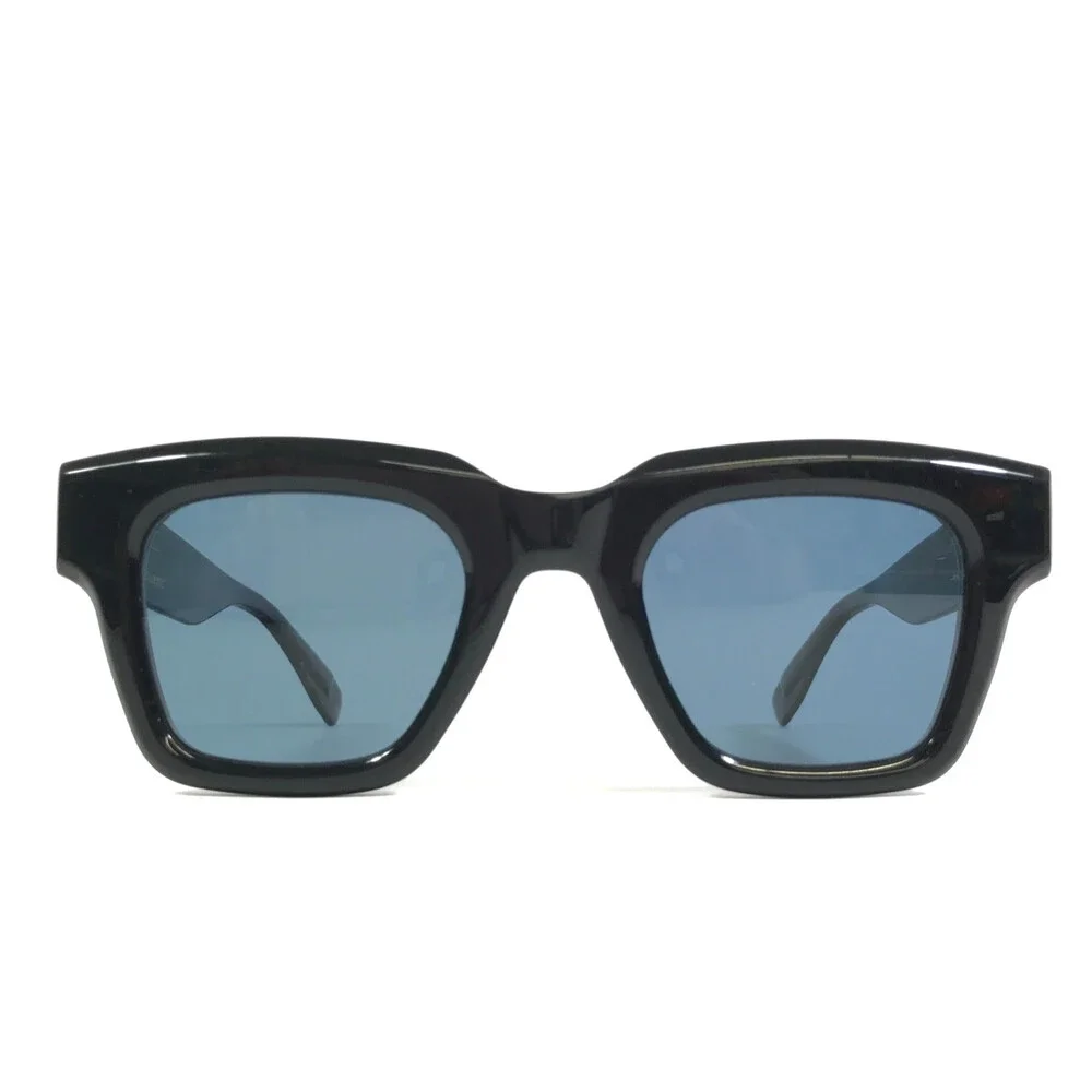 Gigi Studios Sunglasses KANT 6745/1 Black Square Frames w/ Blue Polarized Lenses